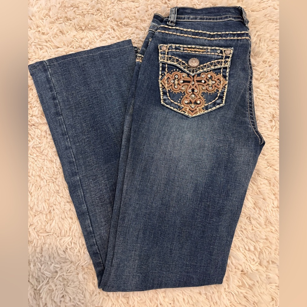 Embroidered Blue Jeans